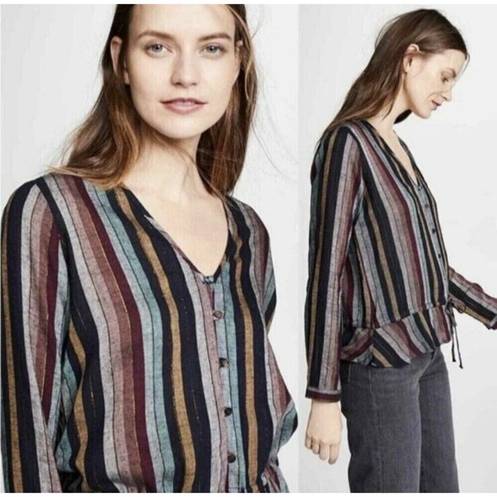 Rails Women XS Beaux Varadero Stripe Blouse